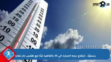 رسميًا.. ارتفاع درجة الحرارة إلى 35 بالقاهرة غدًا مع طقس حار نهارا